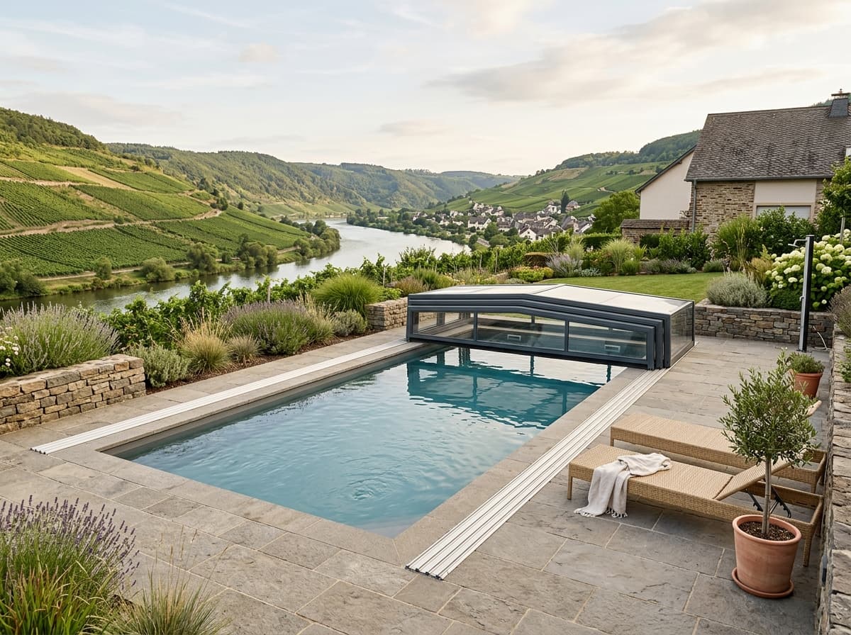 Abri de piscine au Luxembourg — Aqua Lentz, pisciniste à Remich